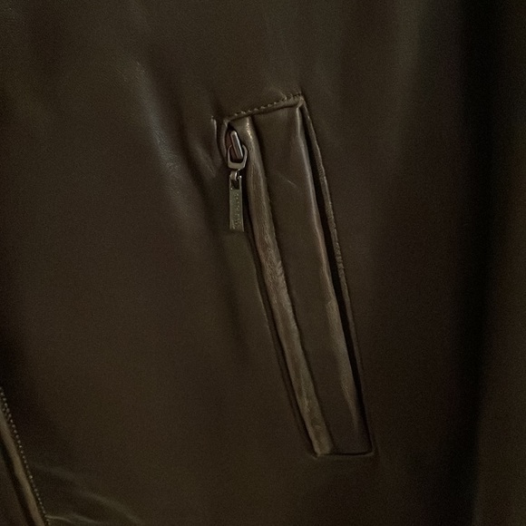 Mens Kenneth Cole Leather Jacket Size Large - Picture 5 of 11